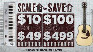 Guitar Center Coupon - Scale Up to Save Up! - Effects Bay