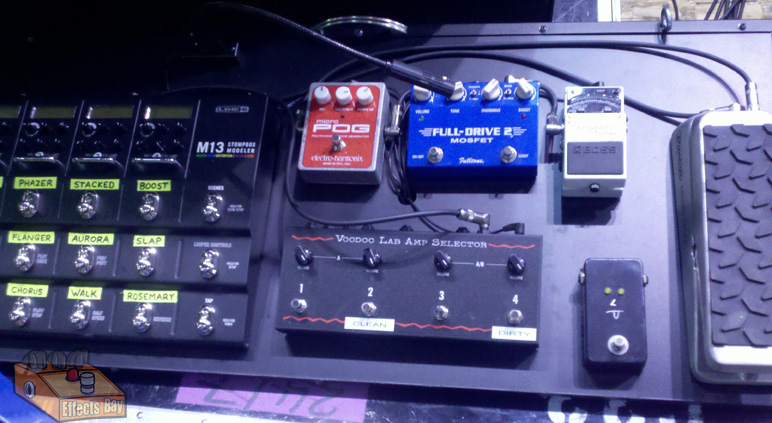 Foo Fighter's Chris Shiflett Pedalboard Originally he was using multiple