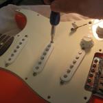 Remove old pickups from pickguard