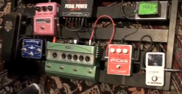Pedal Board of Tim Sult of Clutch
