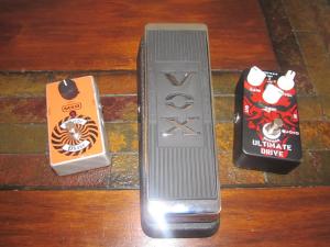 Joyo Ultimate Dr, Vox Wah, and a MXR ZW90 Phase 90