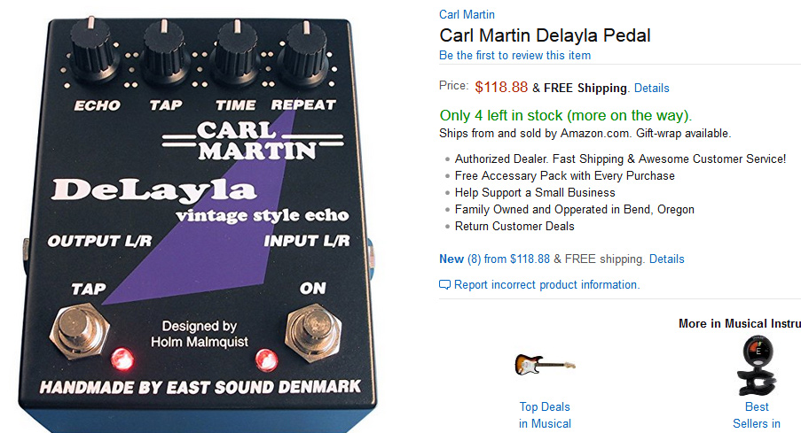 Insane Deal on the Carl Martin Delayla Pedal 